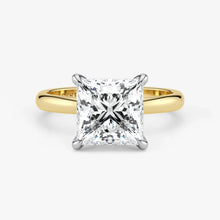 Princess-cut-lab-grown-diamond-ring-in-18K-two-tone-gold-by-Assel-&-Co