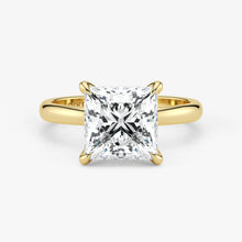 Princess Cut Lab Grown Diamond Engagement Ring in 18K Yellow Gold - Solitaire Style