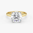 Round Cut Lab-Grown Diamond Engagement Ring in 18K Two-Tone Gold | Assel & Co
