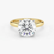 Round Cut Lab-Grown Diamond Engagement Ring in 18K Two-Tone Gold | Assel & Co