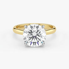 Round Cut Lab-Grown Diamond Engagement Ring in 18K Two-Tone Gold | Assel & Co