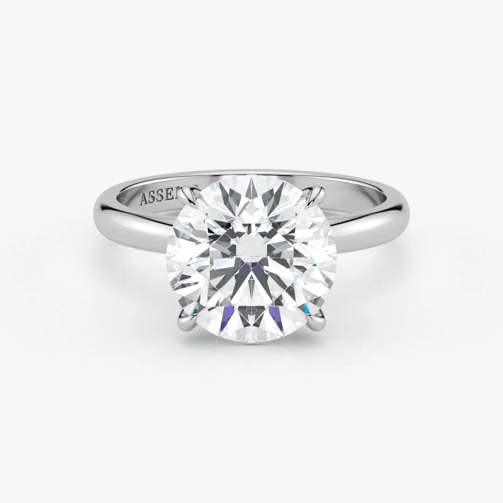 Round Cut Lab-Grown Diamond Engagement Ring in Platinum | Assel & Co