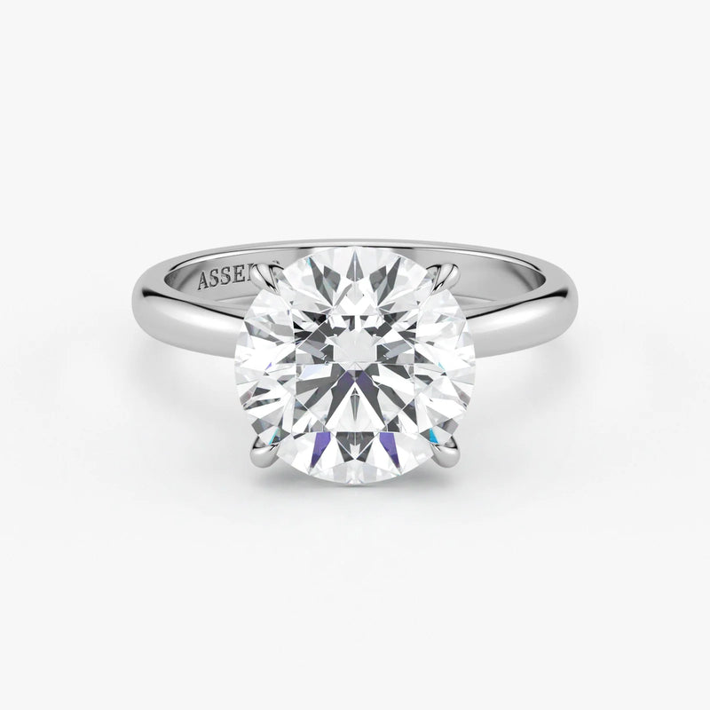Round Cut Lab-Grown Diamond Engagement Ring in Platinum | Assel & Co
