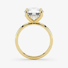 Hidden Halo round cut lab-grown diamond engagement ring in 18K Yellow Gold