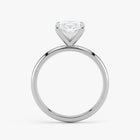 Side View – Oval Diamond Ring in 18K White Gold