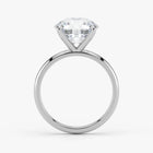 Side View – Round Diamond Ring in Platinum