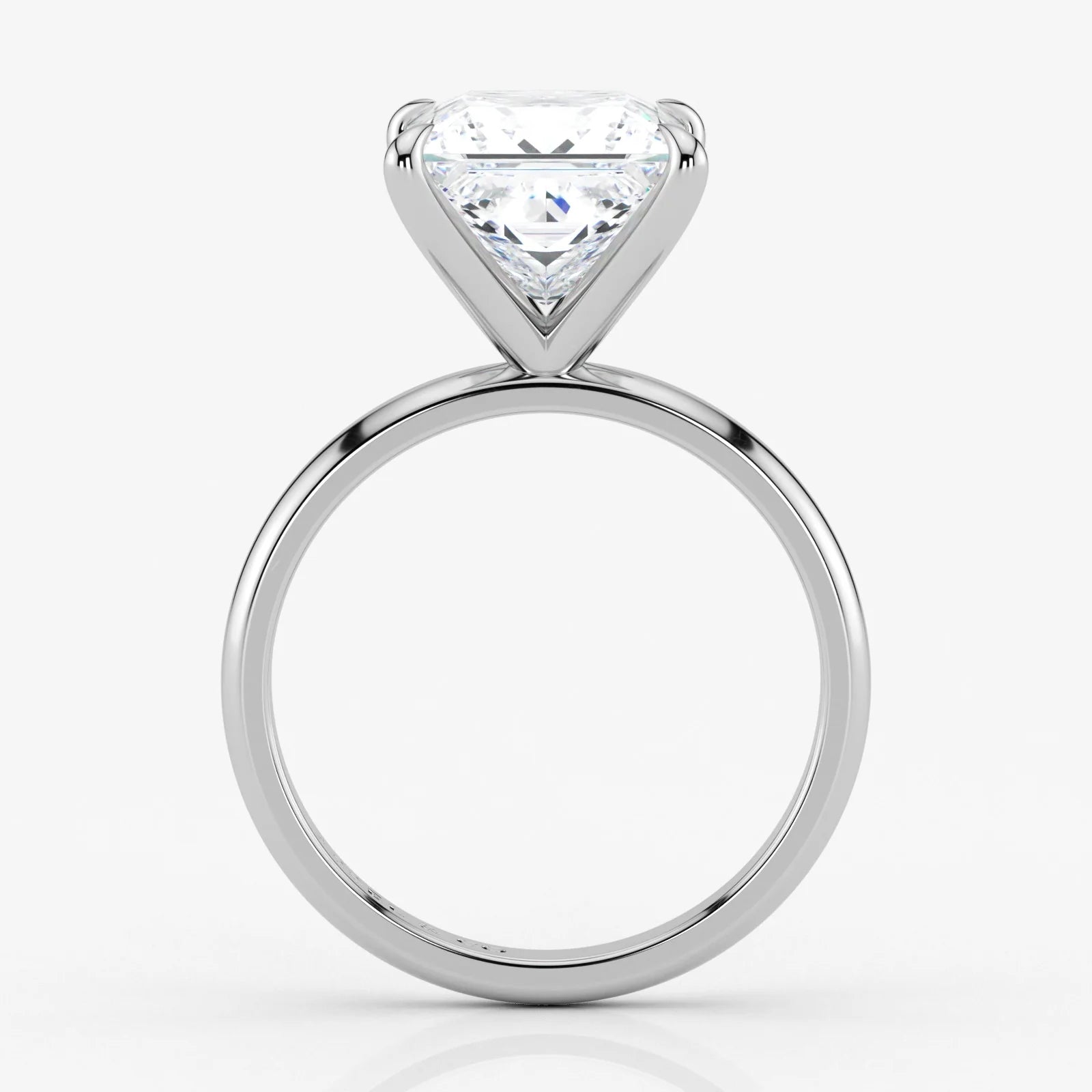 Princess Cut Lab Grown Diamond Engagement Ring in Platinum - Solitaire Style