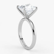 Princess Cut Lab Grown Diamond Engagement Ring in 18K White Gold - Solitaire Style