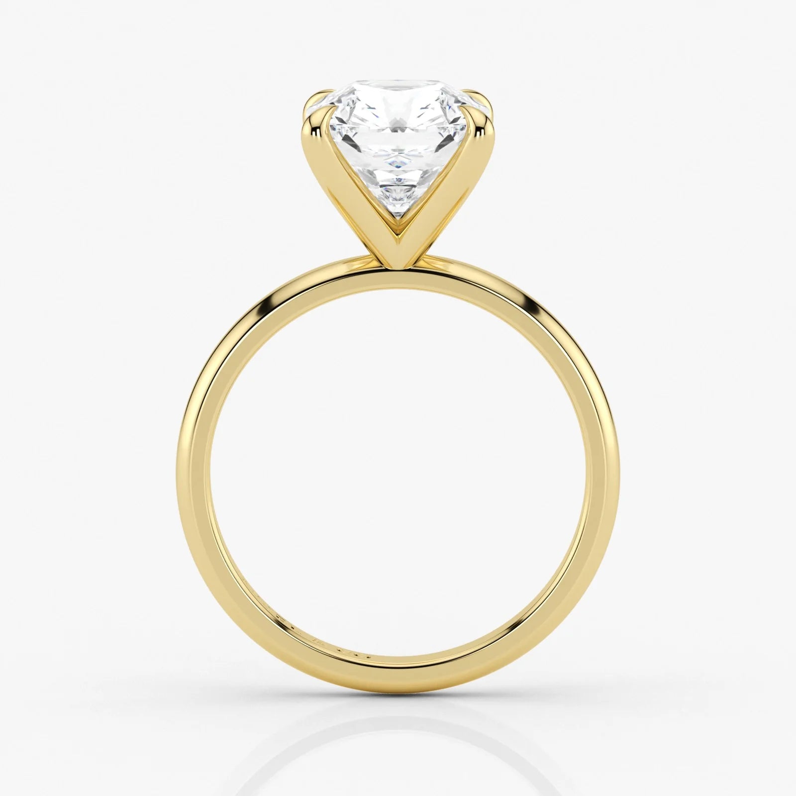 Radiant cut diamond solitaire ring in yellow gold – Assel & Co