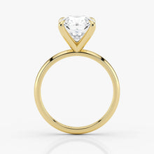 Radiant cut diamond solitaire ring in yellow gold – Assel & Co