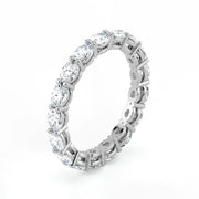 Oval Cut Lab Grown Diamond Eternity Wedding Ring in Platinum