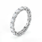 Oval Cut Lab Grown Diamond Eternity Wedding Ring in 18K White Gold