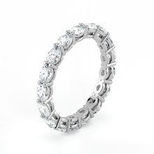 Oval Cut Lab Grown Diamond Eternity Wedding Ring in 18K White Gold
