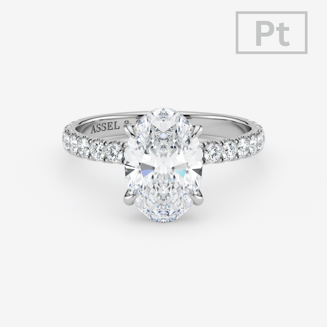 Classic Engagement Ring - Pave Style